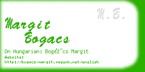 margit bogacs business card